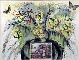 Salvador Dali Les fleurs et fruite painting